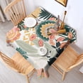 thumbnail image 2 of Tropical Pioneer Flower Pattern Square Tablecloth,Waterproof Square Table Cover,Wipeable Spillproof Washable Table Cover for Home Kitchen Party Decor 42"X42"(107x107cm), 2 of 6