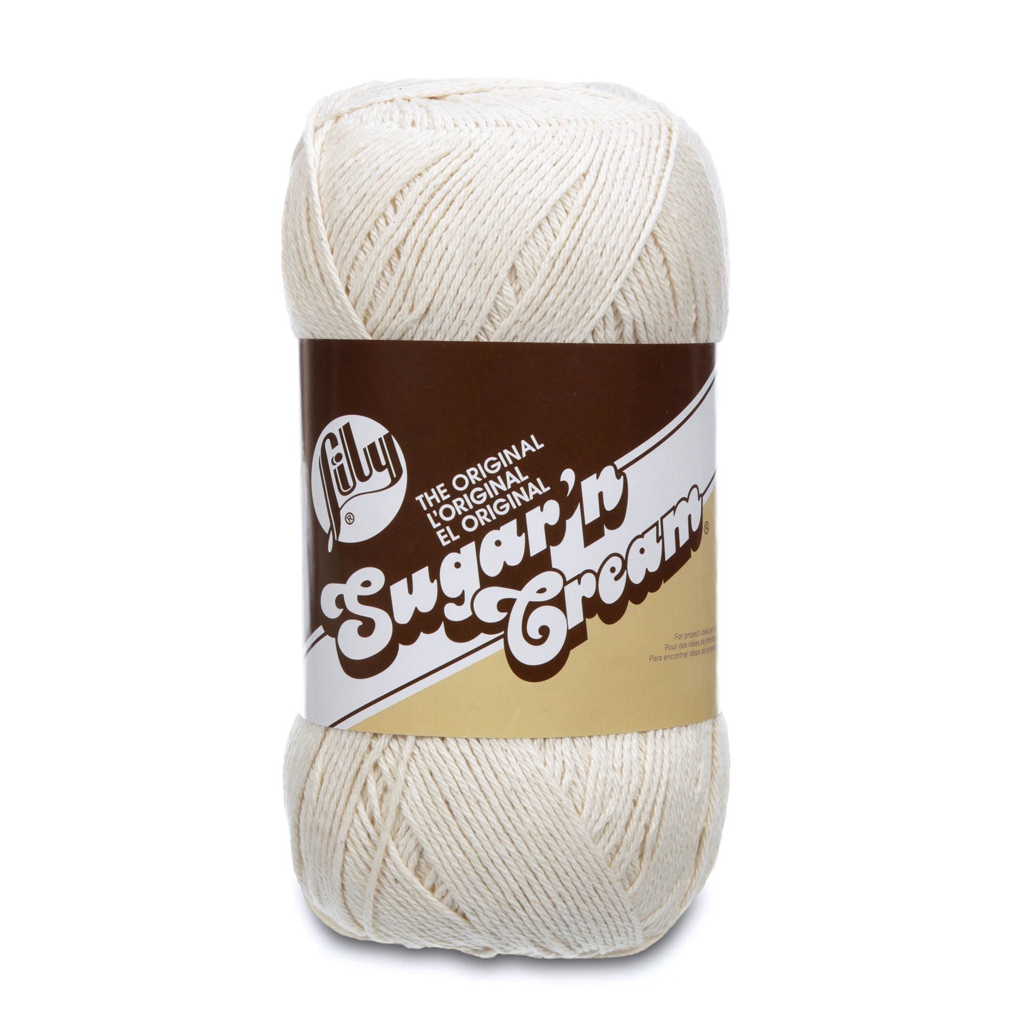 Lily Sugar’n Cream Cotton Big Ball Solids Yarn (400 g/14 oz), Off-White