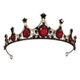 thumbnail image 1 of pitrice Couronne de Vampire Rétro Mariage Noir et Rouge Baroque Clip Cristal Multifonctionnel Cadeau Idéal Scène - Princesses et Noir-Rouge, 1 of 6