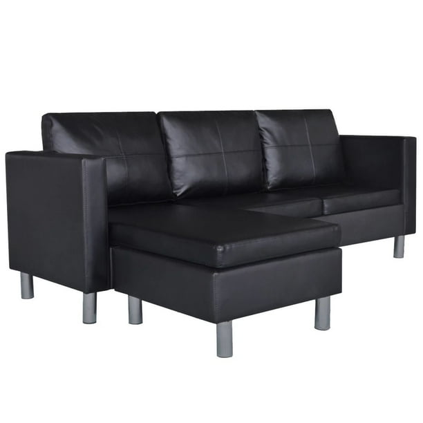 Clearance Sectional Sofa 3 Seater Artificial Leather L Shaped Pillows And Cushions Com Seater Artificial Leather L Shaped Sofa, Clearance Leather Sectional Sofas
