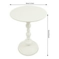 thumbnail image 4 of ToppiJoy 21" Tall Vintage Round Side Table, Small End Table Space-Saving Accent Side Table, Round Pedestal Drink Table for Bedrooms, Living Room, Corners (White), 4 of 25