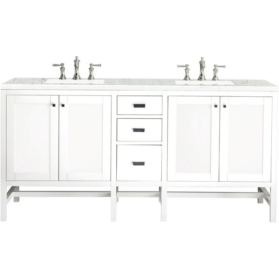 James Martin Vanities E444-V72-GW-3EJP Addison 72" Free Standing Double Basin Hardwood