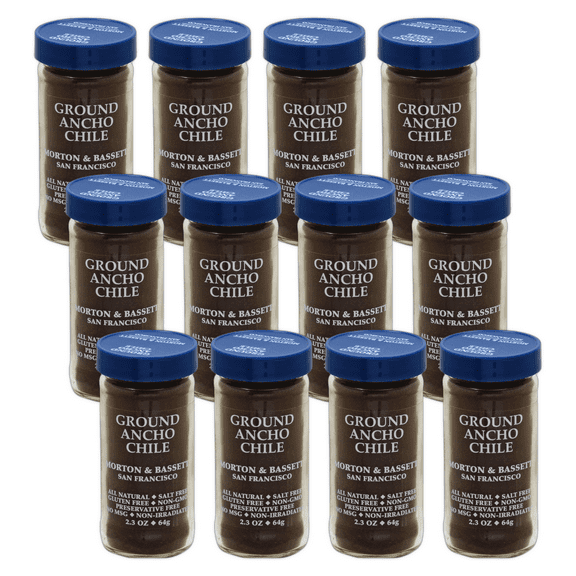 Morton & Bassett Ancho Chili Powder, Ground 2.3 oz (Pack Of 3)