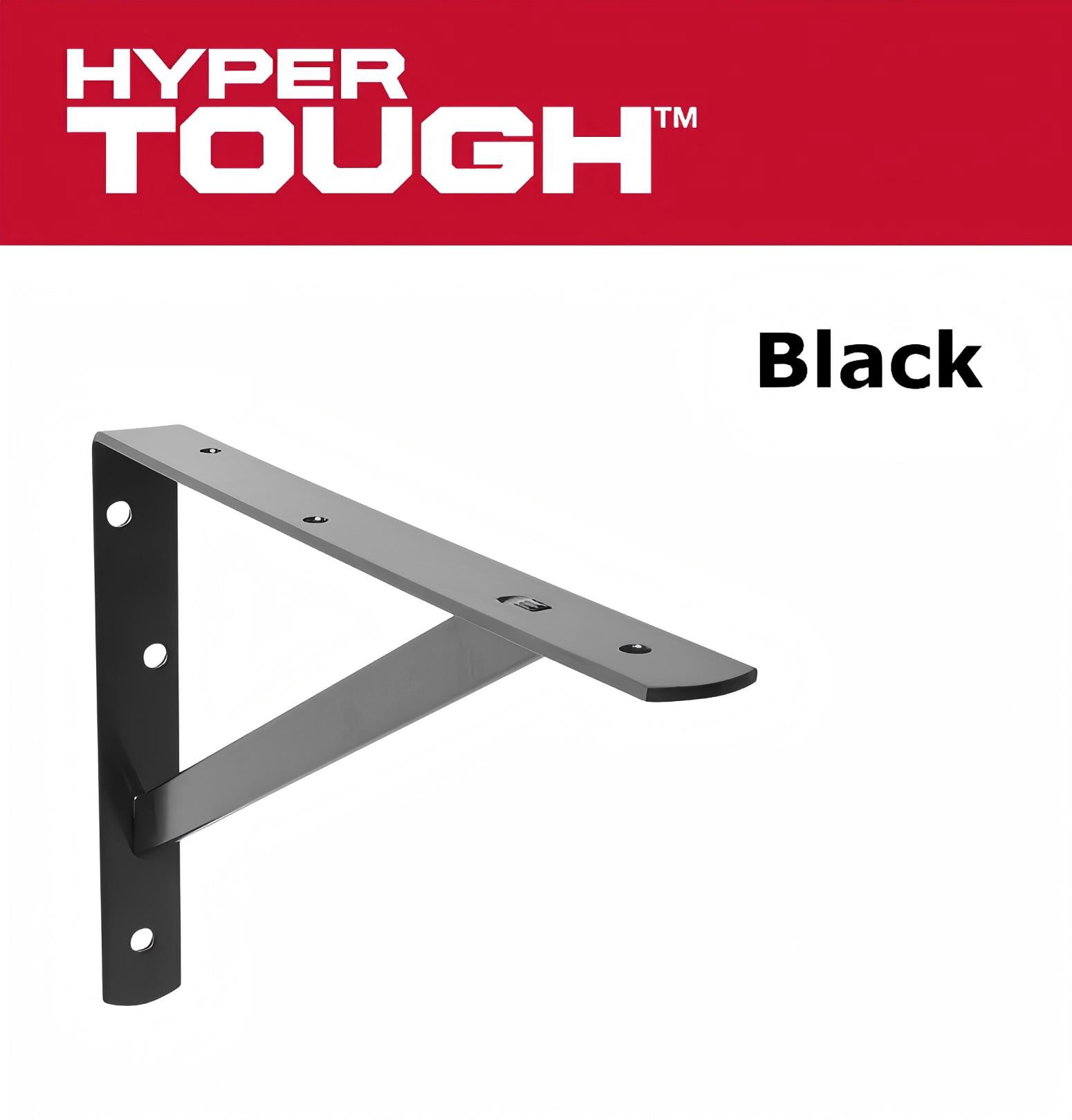 Hyper Tough 8 inch x 12 inch Heavy Duty Bracket Black