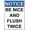 Warning Sign 3, variant on Please Flush Toilet After Use Sign – 8x12 Inch RustFree Aluminum,Reflective & Weatherproof,HighVisibility Reminder Sign for Restroom,Home or Business