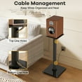 thumbnail image 4 of RFIVER Pair of Bookshelf-Style Speaker Stands That Rotate 45°, With Cable Management, Black., 4 of 4