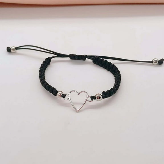 CxhicLuv Hollowed Out Woven Push Pull Bracelet, 1.8 3.3Inch Adjustable Design, Soft Threads for Comfort, Matches Other Accessories, Perfect Gift for Ladies, Adds Style, Black