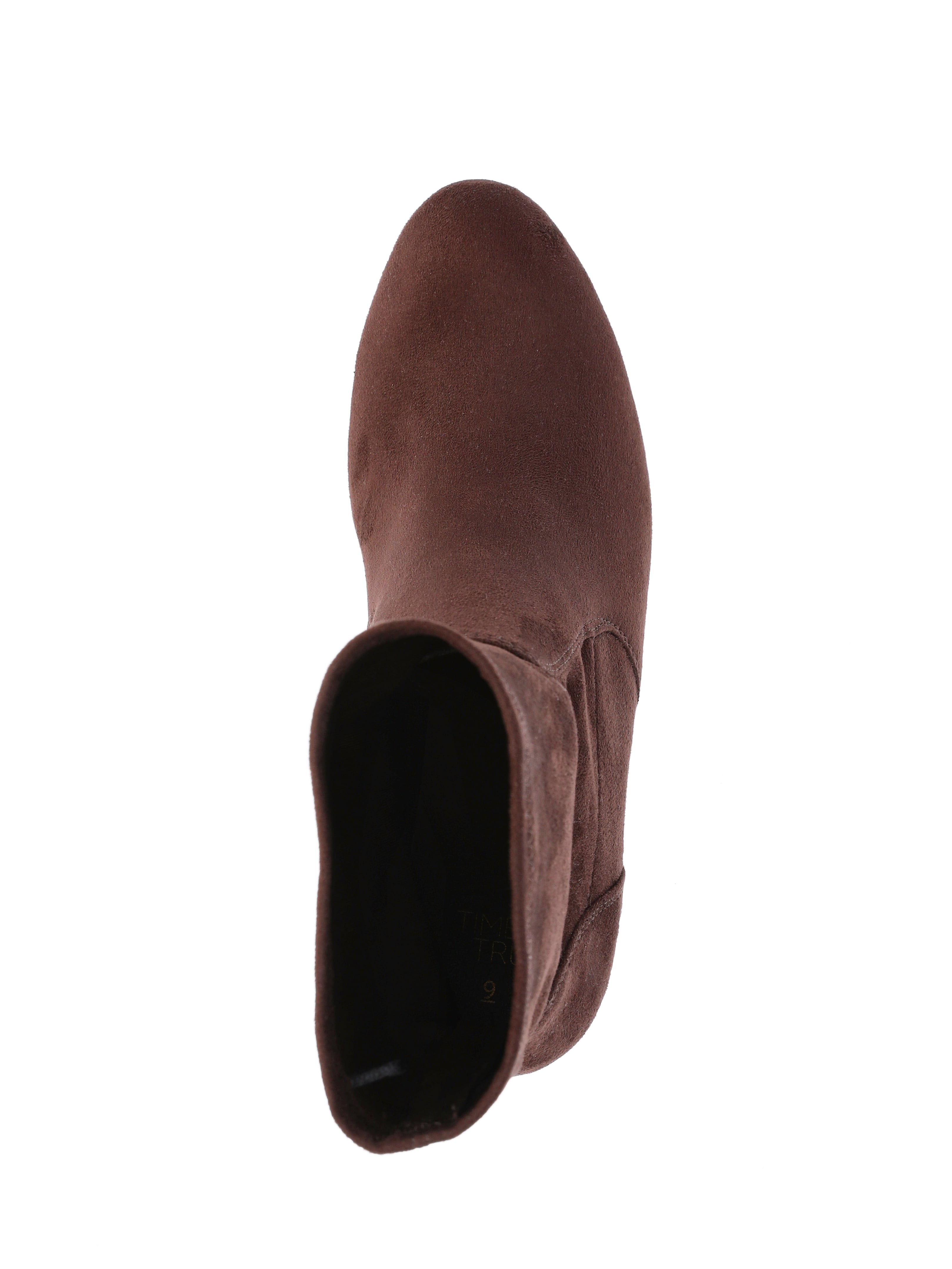 Time and Tru Women's Faux Suede Block Heel Boots