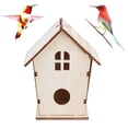 thumbnail image 6 of OAVQHLG3B Wooden Bird House, Hanging Birdhouse for Outside, Garden Patio Decorative Nest Box Bird House for Wren Swallow Sparrow Hummingbird Throstle Bird Box, 6 of 7