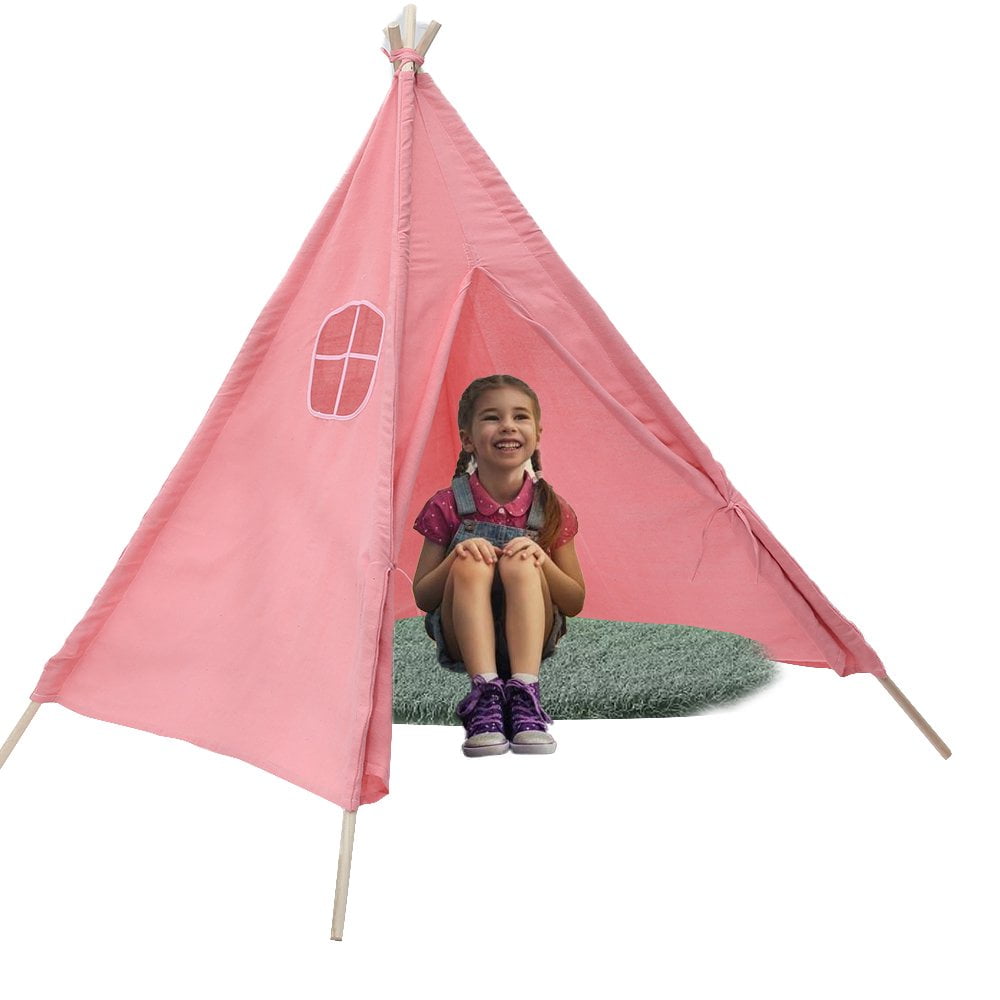 OUSITAID Kids Indian Tent Foldable Children Indian Tent Kids Teepee Play House Durable Cotton Linen Cloth Wigwam Intellectual Development Kids Toy for