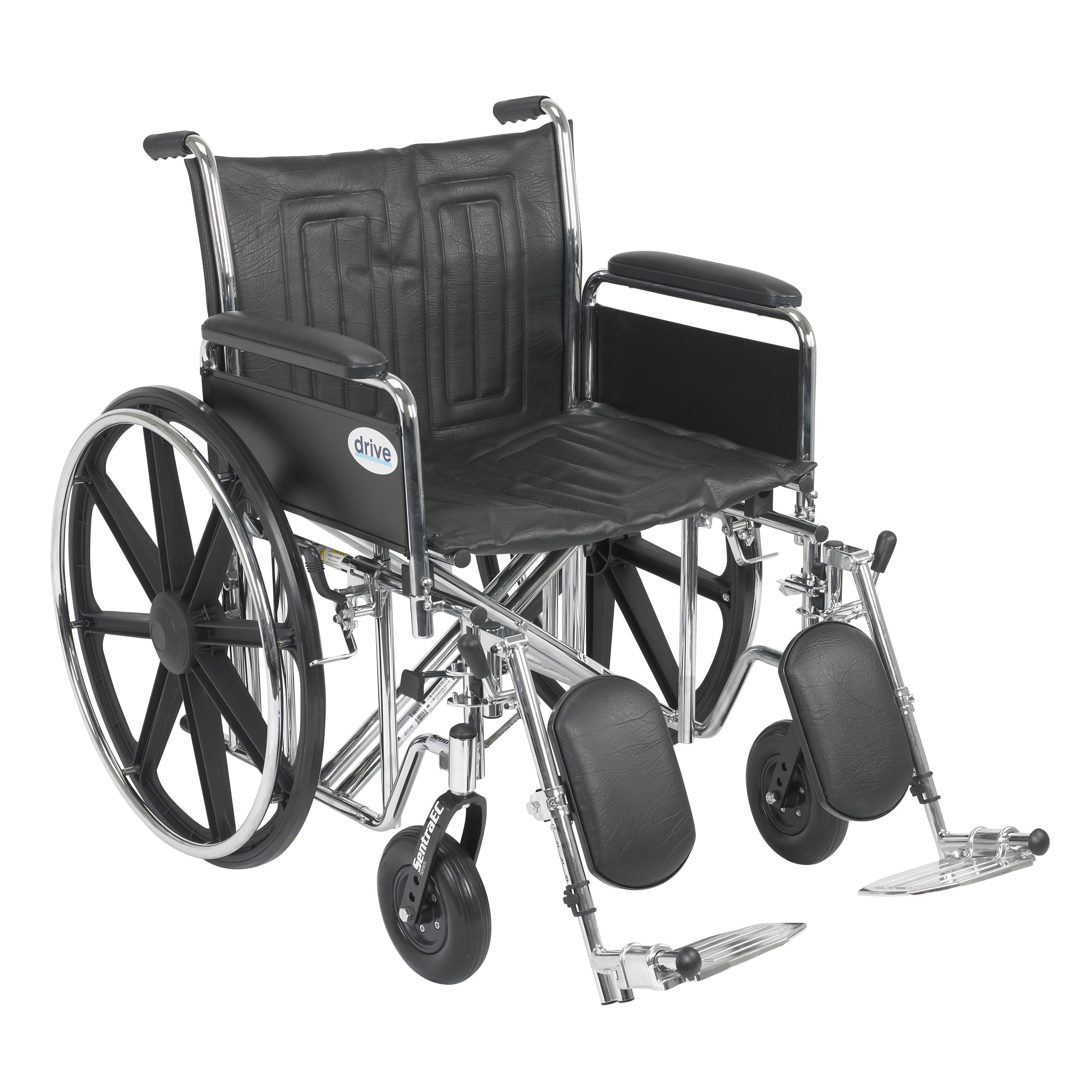 Drive Medical Sentra EC Heavy Duty Wheelchair, Detachable Full Arms