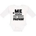 thumbnail image 3 of Inktastic Me Plus Mamaw Equals One Broke Papaw Boys or Girls Long Sleeve Baby Bodysuit, 3 of 5