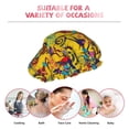 thumbnail image 7 of Gaeub Dancing African Womens Shower Caps for Women Men,Double Waterproof Layers Bathing Hat,Elastic and Reusable Bath Caps, 7 of 7