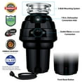 thumbnail image 3 of Waste Maid 1-1/4 HP Premium Garbage Disposal, Continuous Feed Disposer, Includes Attached Power Cord 10-US-WM-658-3B, 3 of 8