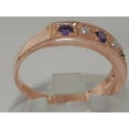 thumbnail image 4 of LBG 14k Rose Gold Cultured Pearl & Amethyst Womens Eternity Ring - 10 - Sizes 4 to 12 Available, 4 of 6