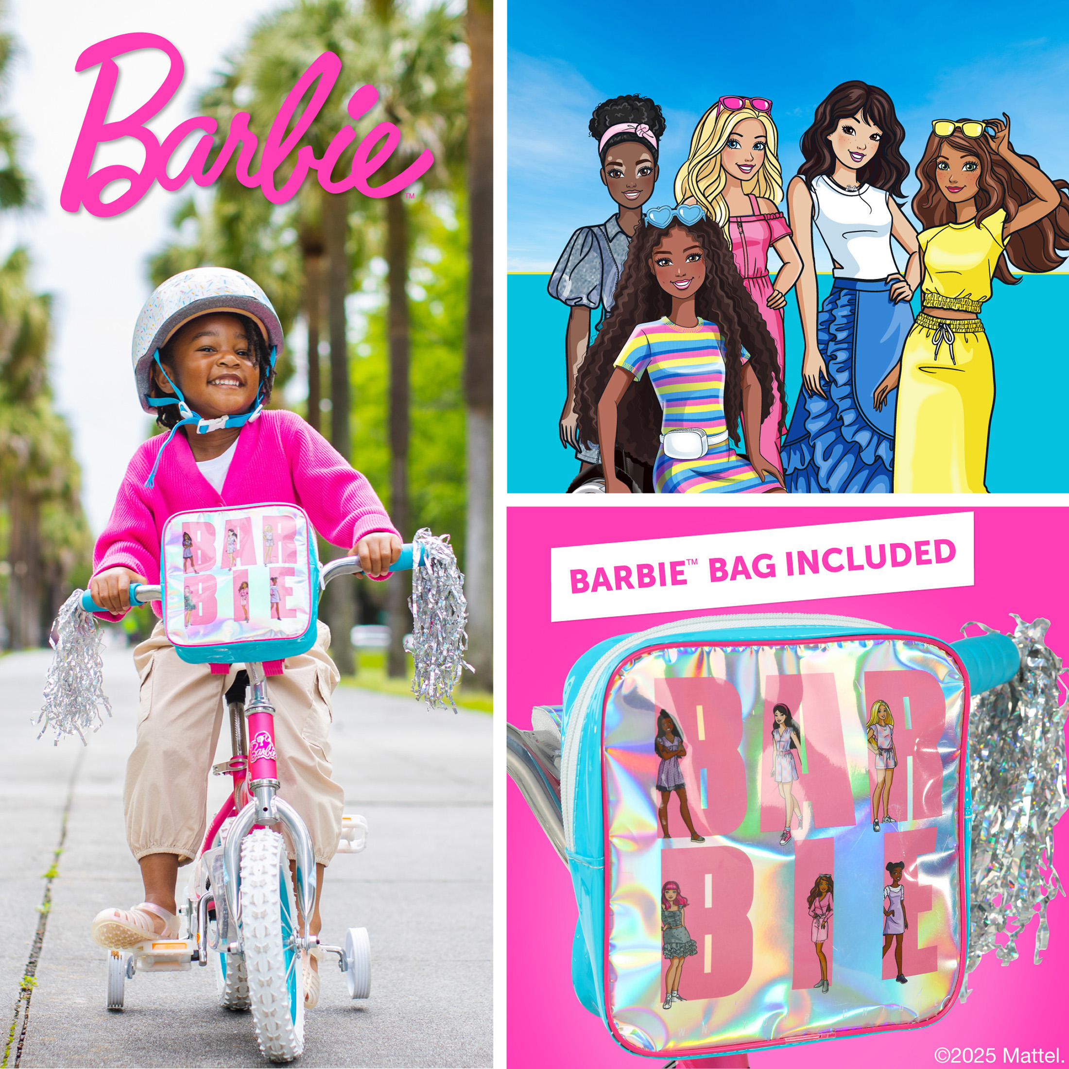 Barbie 12" Girls BMX Bike with Training Wheels photo 3