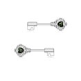 thumbnail image 3 of Nipple Ring Key Design 14G Nipple Barbell with Opalite Gem, 3 of 7