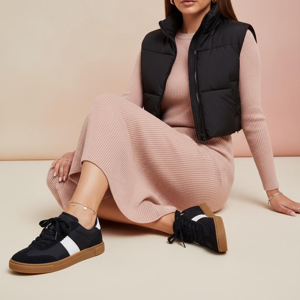 Cushionaire Balance Lace Up Women's Sneakers - Casual Tennis Shoes for Women with Memory Foam and Slip Resistant Outsole
