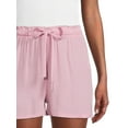 thumbnail image 4 of Derek Heart Juniors' Paper Bag Waist Shorts with Front Tie, 4 of 5