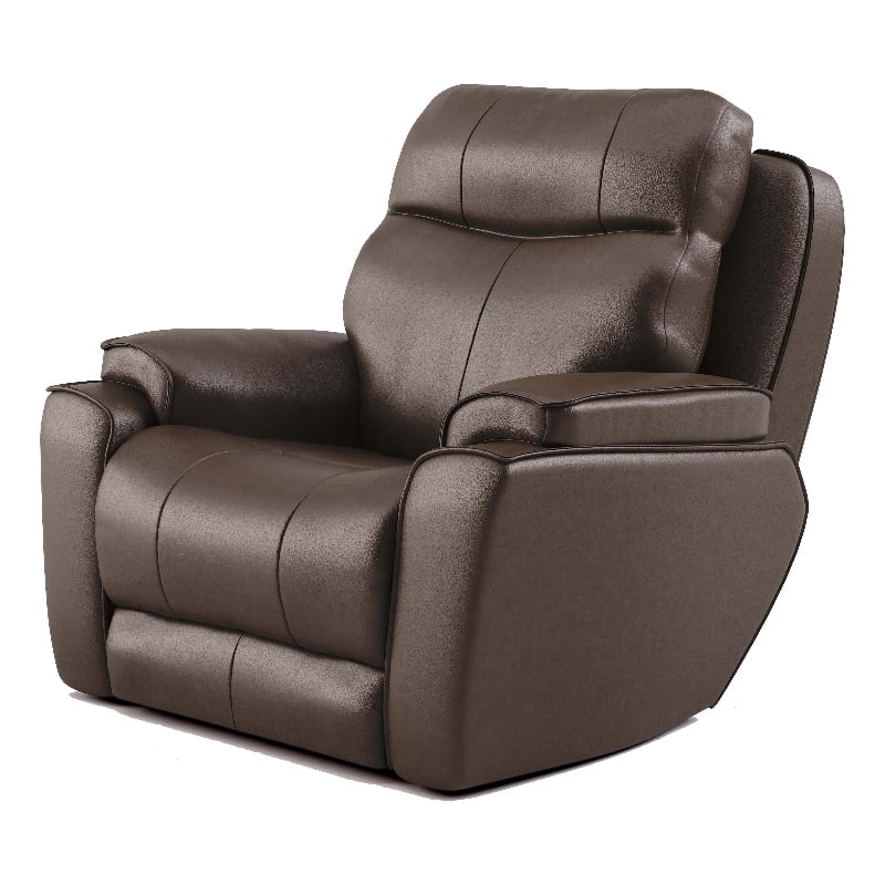 Southern Motion Showstopper Swivel Leather Rocker Recliner in Fossil ...
