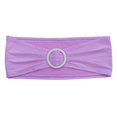 thumbnail image 4 of MDS Pack of 10 Spandex Chair Sashes Bow Ties With Buckle for Wedding - Light Purple, 4 of 8
