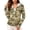 Earthy Yellow, variant on Camouflage Sun Protection Hoodie for Women UPF 50  - Active Outdoor Long Sleeve Zip Up Jacket with Thumbholes & Pockets, Lightweight Athletic Rash Guard Black L