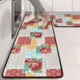 thumbnail image 2 of Kitchen Rugs Sets Of 2,Pioneer Flower Floral Print Pattern Anti Fatigue Kitchen Mat Rugs Non Slip Washable,Decorative Kitchen Floor Mats for Kitchen,Sink,Laundry,17"x47"+17"x47", 2 of 5