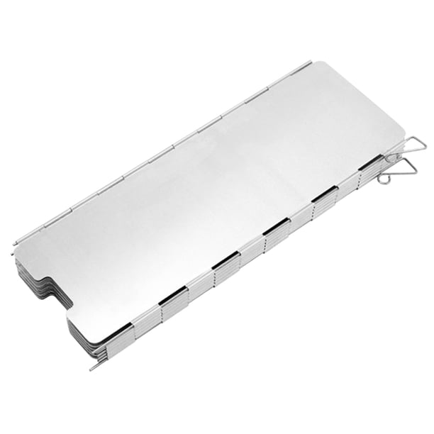 Estufa Camping 8 Placas Parabrisas Plegable para Gas Mochilero