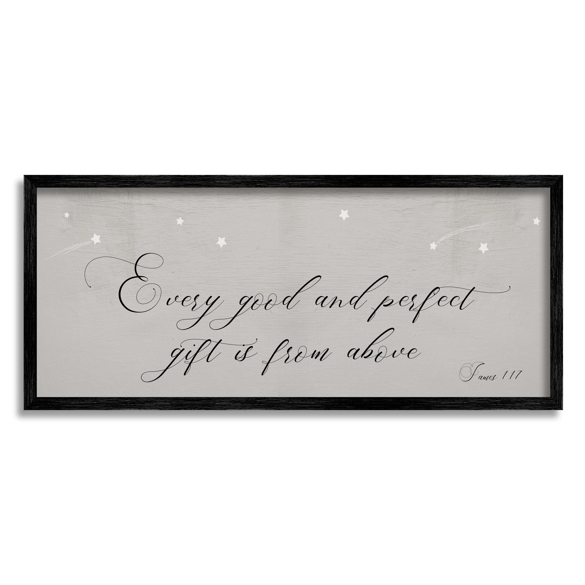 Stupell Industries Gift From Above James 1:17 Proverbs Shooting Stars, 13 x 30, Designed by Daphne Polselli