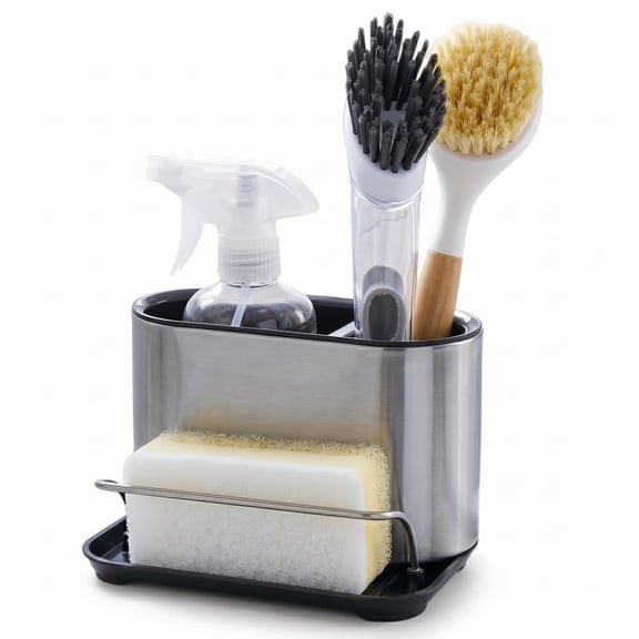 Sink Sponge Holder Stainless Steel Sink Caddy Dish Brush Holder Drains Water for Kitchen