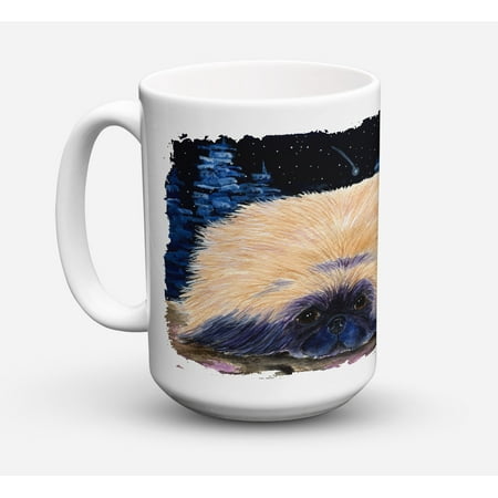 Starry Night Pekingese Dishwasher Safe Microwavable Ceramic Coffee Mug 15 ounce SS8439CM15