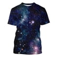 thumbnail image 5 of Penkiiy Galaxy Printed Shirt , Mens Vintage Casual Loose Short Sleeve Tee Tops 4XL Multicolor, 5 of 6