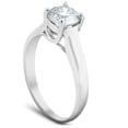 thumbnail image 3 of Pompeii 1 1/4 Ct Solitaire Round Cut Diamond Engagement Ring 14k White Gold  (H,I1), 3 of 3