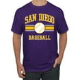 thumbnail image 1 of Wild Bobby City of San Diego Baseball Fantasy Fan Sports Men's T-Shirt, Purple, Small, 1 of 6