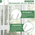 thumbnail image 4 of 2 Pieces Blind Wand Replacement with Hook, Blind Opener Horizontal Window Blinds Vertical Blinds for Windows, Blind Parts Curtain Wand White Mini Blinds, 4 of 7