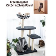 Petpals Group PP2582 Ace Four Level Paper Rope Perch and Condo Lounger, Black & White