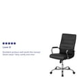 thumbnail image 5 of BizChair High Back Black LeatherSoft Executive Swivel Office Chair with Chrome Frame and Arms, 5 of 13