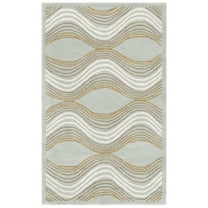 SAFAVIEH Wyndham Victoria Chevron Wool Area Rug, Blue/Multi, 4' x 6'