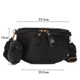 thumbnail image 1 of Bolsa de pecho de cuero PU bandolera informal Moda portátil Para viajes Negro Ehuebsd, 1 of 9