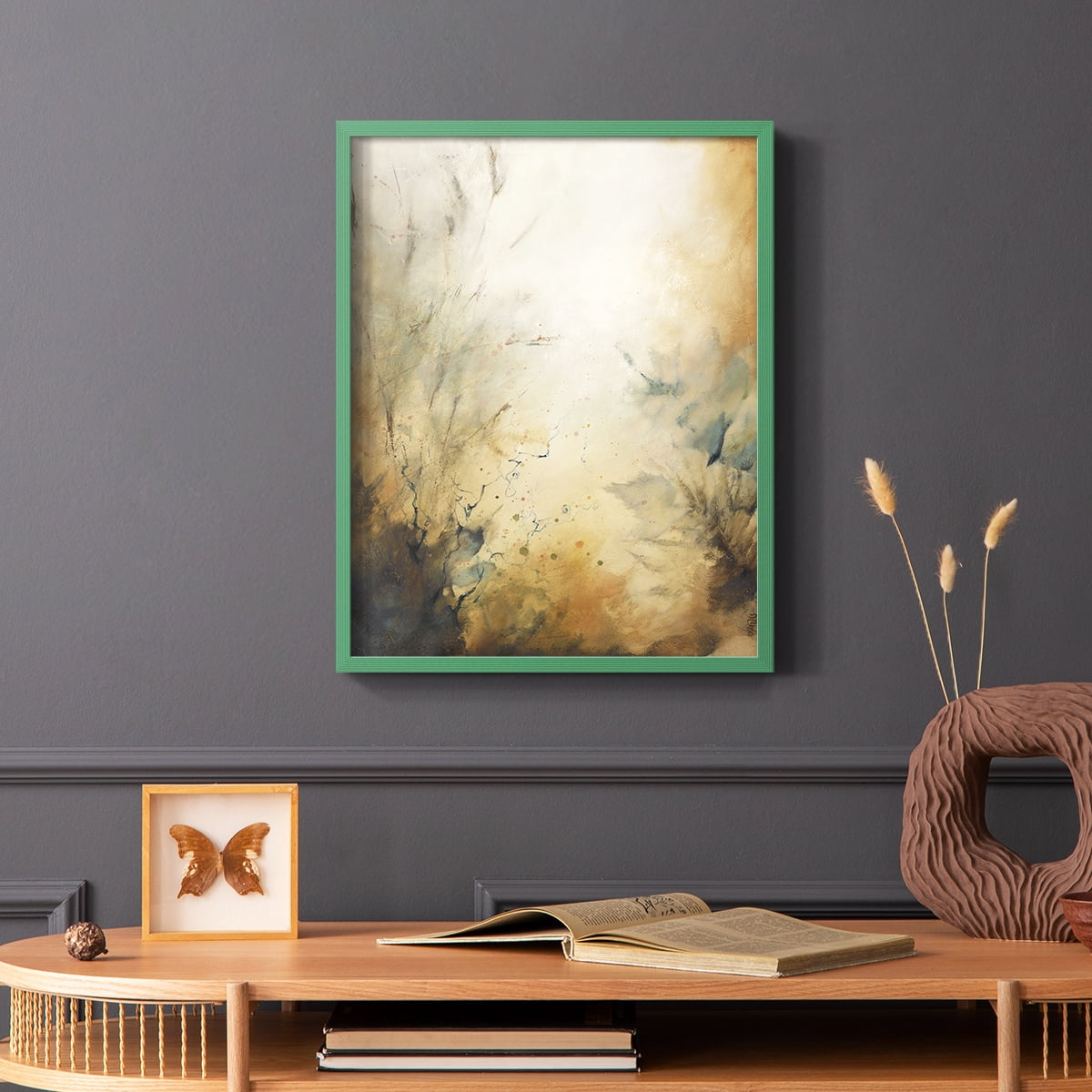 Desert Song I Framed Print in Green Solid Wood Framed Print No Nail Hanging