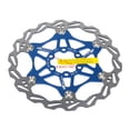 thumbnail image 2 of Bicycle Disc Brake Rotor Stainless Steel Brake Pad Disc Rotor 6 with 8 Bolts Cycling Accessory for Mountain Road Bike, Blue, 160mm, 2 of 9