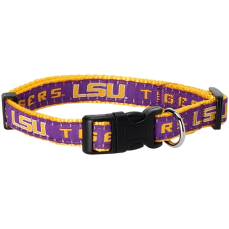 Pets First College LSU Tigers Pet Collar, 3 Sizes Available, Sports Fan Dog Collar - Medium