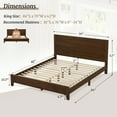 thumbnail image 3 of DYCANPO King Bed Frame with Headboard Acacia Wood Platform, Non-Slip&Without Noise, Walnut, 3 of 12