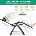 thumbnail image 2 of Slsy Ice Silk Zero Gravity Chair, Folding Portable Padded Reclining Lounge Chair with Headrest, Side Table, Supports up to 440lbs, 2 of 16
