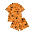 thumbnail image 5 of Summer Sales Under $8 CNJKEHIUV Halloween Pajama Sets for Women 2 Piece Cute Pumpkin Print Set Sleepwear Orange M, 5 of 5
