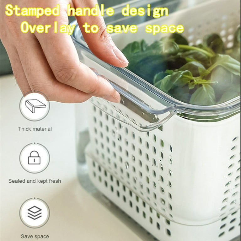 solacol Clear Plastic Storage Bins with Lids Small, Plastic Transparent  Covered Refrigerator Vegetable and Fruit Sorting Storage Food Storage Box,  Refrigerator Fresh Box 
