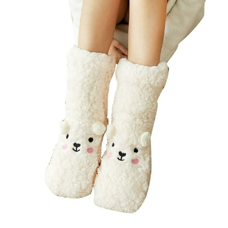 

Cptfadh Winter Floor Socks Plush Thickened Coral Velvet Socks Warm Plush Socks
