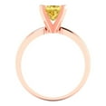 thumbnail image 4 of Solitaire Engagement Ring for Women - 1ct Natural Citrine in 14K Rose Gold Promise Ring, 4 of 6