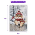 thumbnail image 5 of Playful Maine Coon Welcomes Winter Snowy Day with Cardinal Bird Garden Flag 12x18in Double Sided Cat Lover Kitten Owner Gifts Outdoor Decor - 2017, 5 of 5
