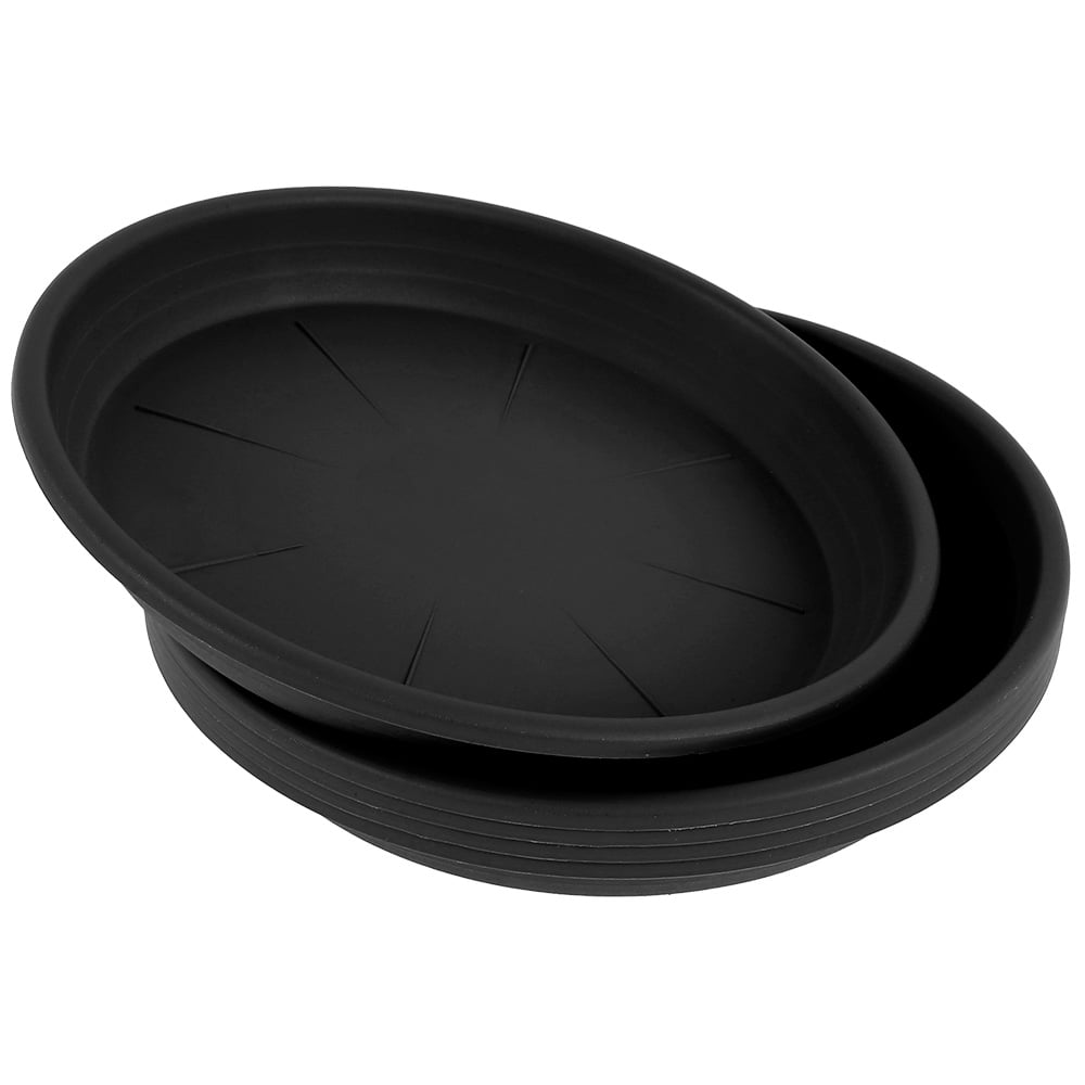 S,Black 5Pcs Plant Saucer Kit 6 8 10 12Inch Plastic Plant Trays Heavy Duty Flower Plant Pot Tray Waterproof Sturdy Drip Trays Sturdy Thicker Plant Potting Trays for Garden Indoor Outdoor Pots Planter